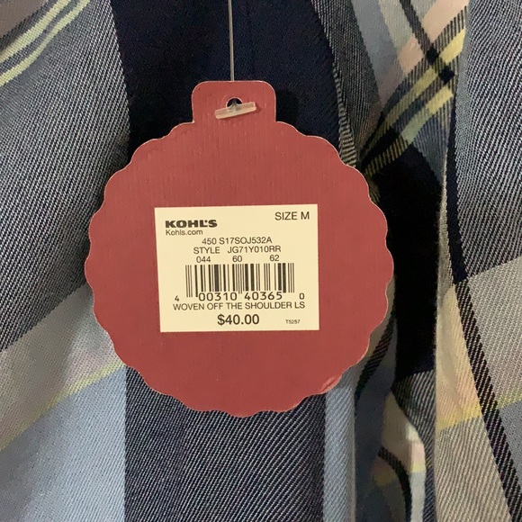 NWT So Authentic American Heritage Woven Off The Shoulder Dress Size Medium - Picture 6 of 7